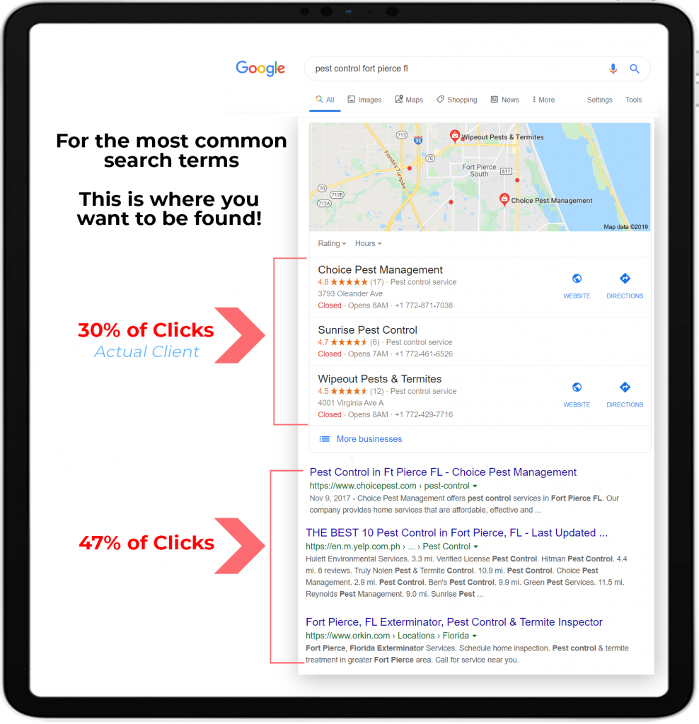 local seo services results example stuart fl